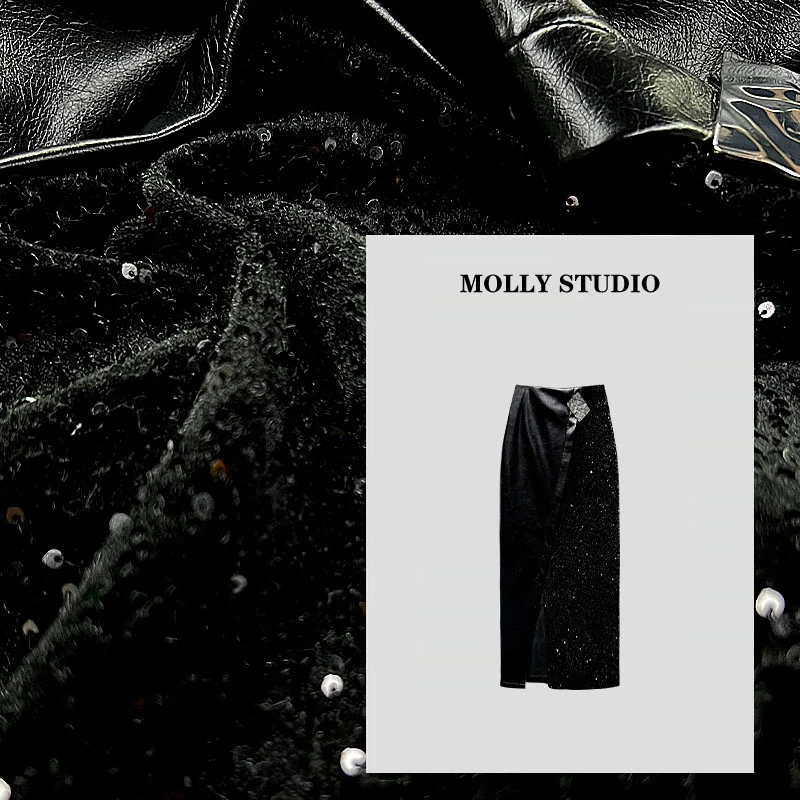 【穿搭神器】Molly 百搭气质显瘦轻奢重工设计感  半身裙  M2530086