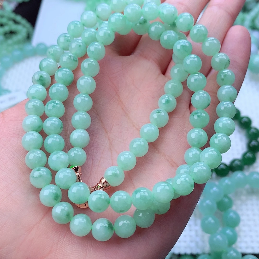 翡翠未镶嵌毛衣链