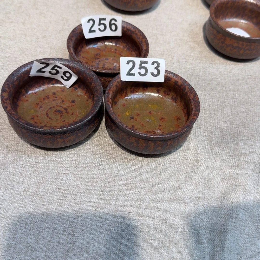 青***鐙粗瓷茶具素色盖碗