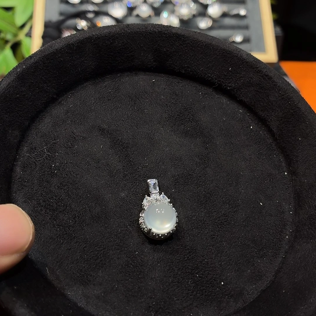 石英质玉未镶嵌石英质玉小众简约吊坠不含链