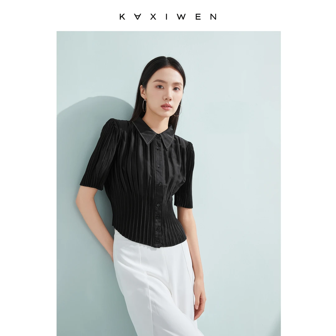 【尚雅专属】时尚通勤衬衣精致感显瘦小香风上衣X03BXS2172