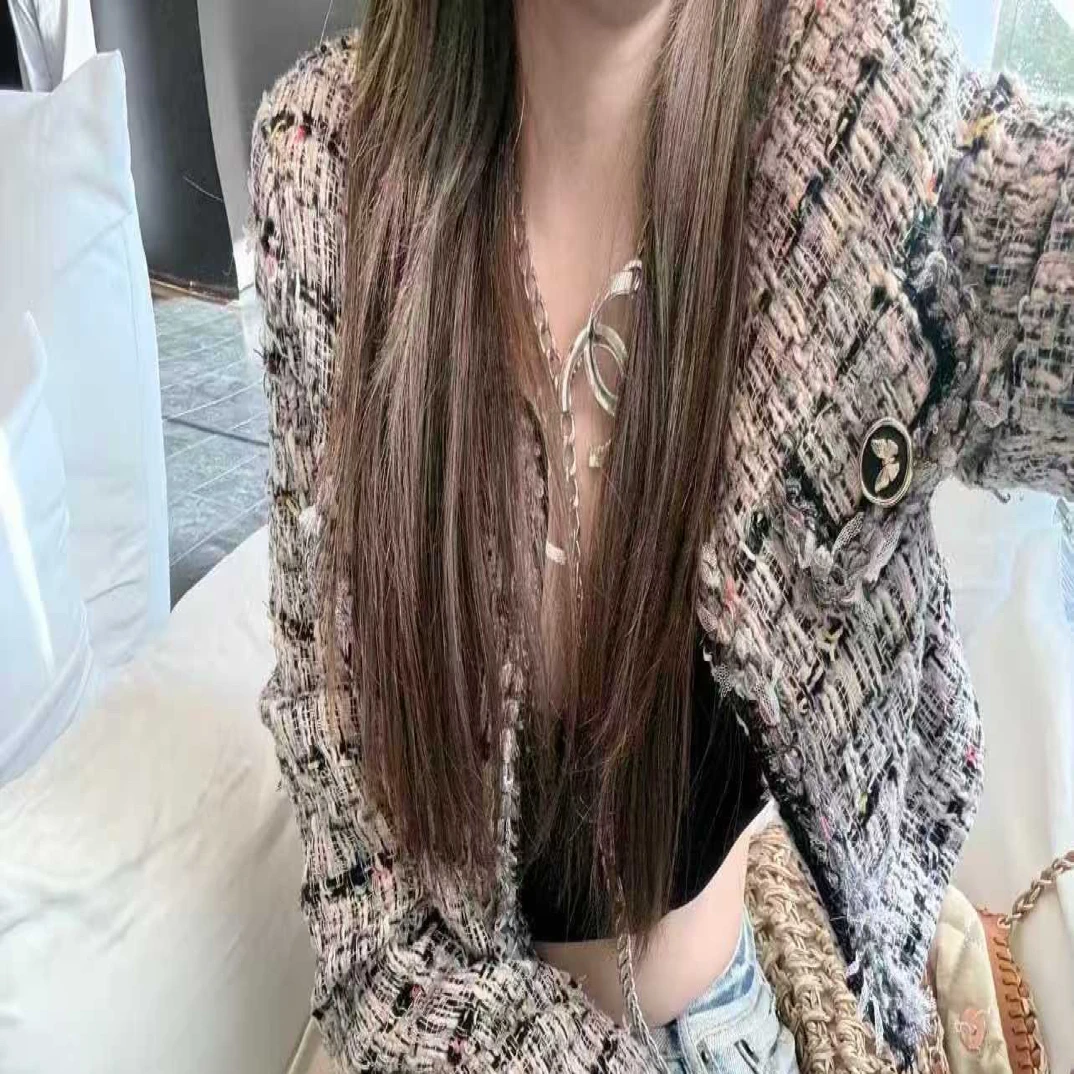 轻奢风小香风格子外套