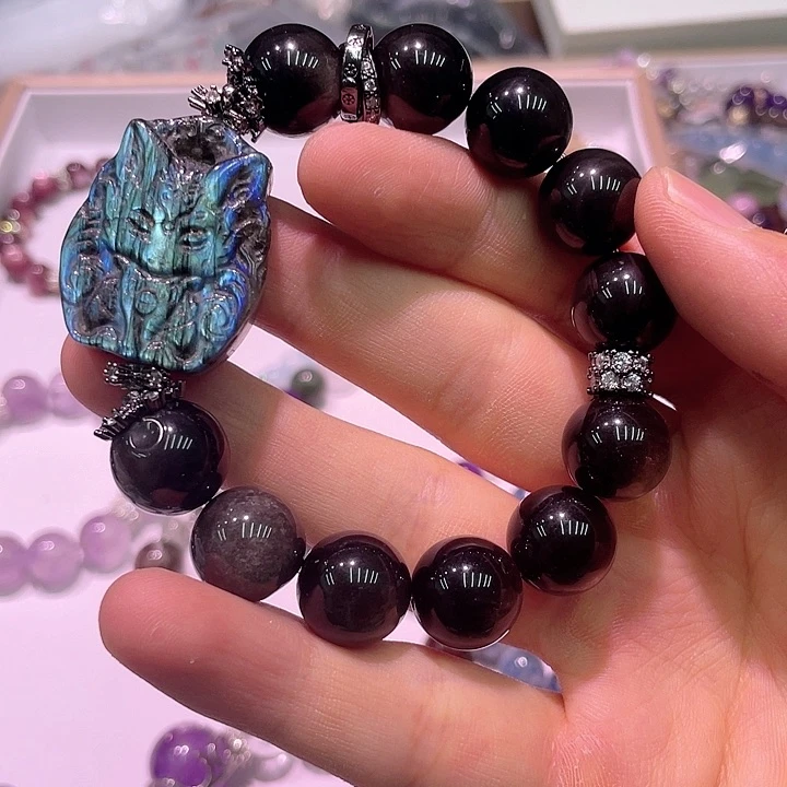 水晶手串未镶嵌月光九尾