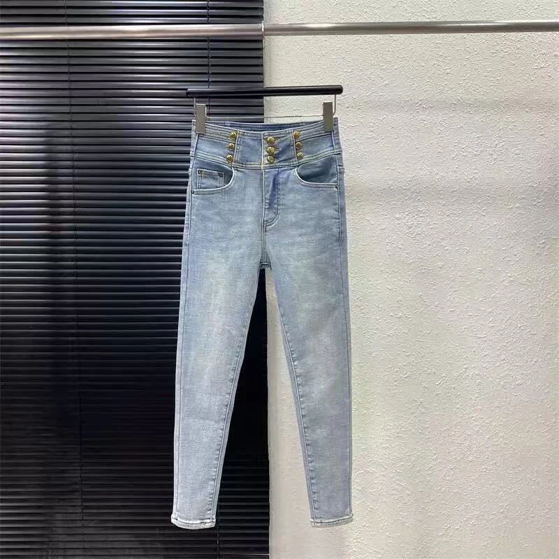 小脚裤显瘦磨毛加厚牛仔