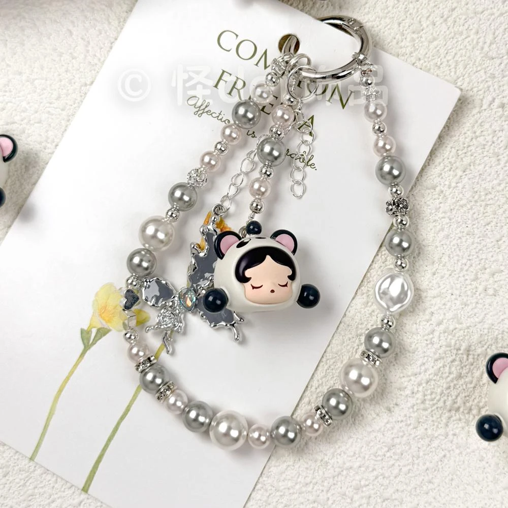 「珍珠·熊猫sp」「a-211」原创设计师款手机链钥匙扣包挂挂绳