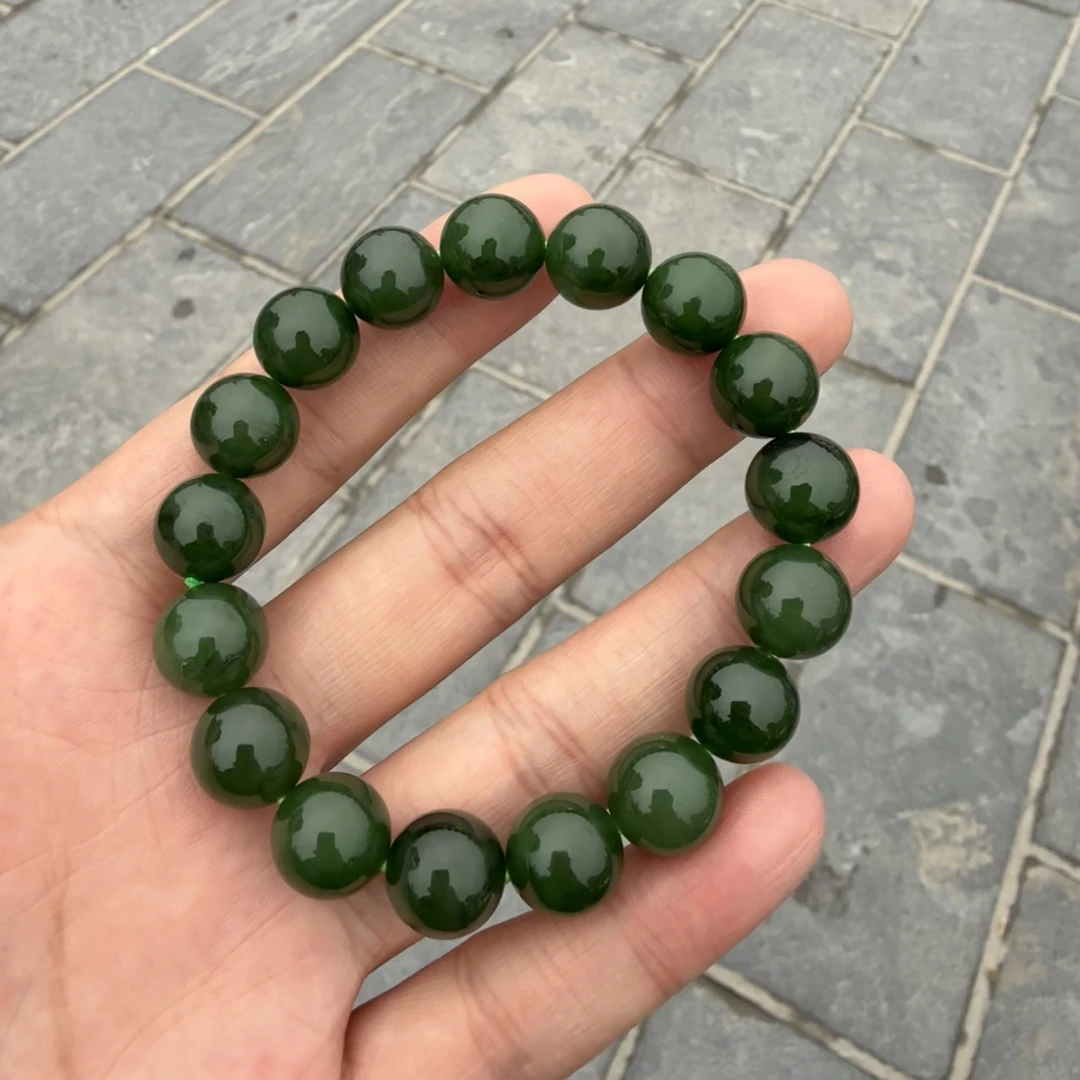 和田玉和田玉碧玉手串