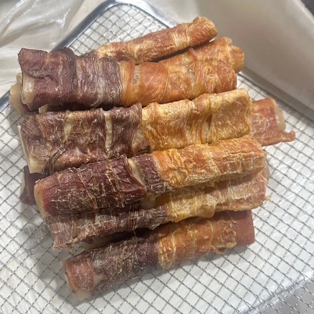 双拼猪皮棒猫狗宠物零食自制零添加宠物零食磨牙洁齿