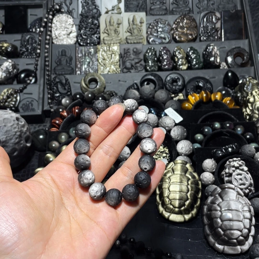 ****黑曜岩未镶嵌珠宝奇石