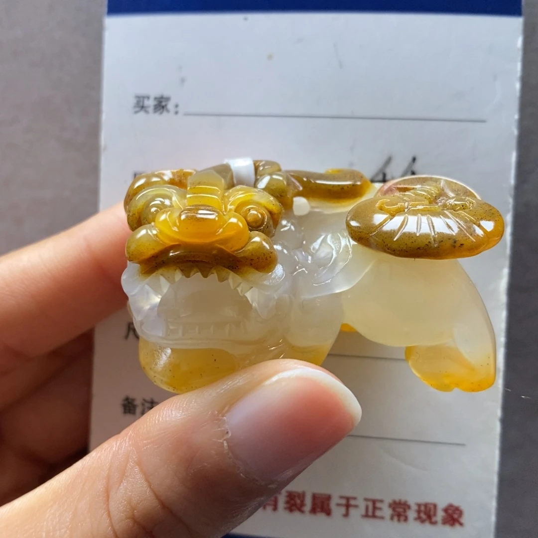 石英质玉（黄龙玉）未镶嵌颈饰