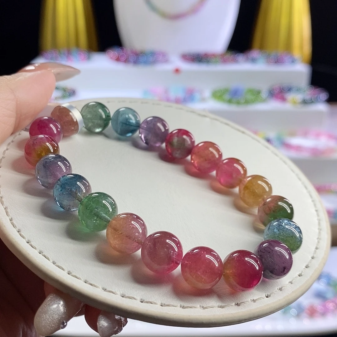 未镶嵌手链碧玺哆****咪西瓜