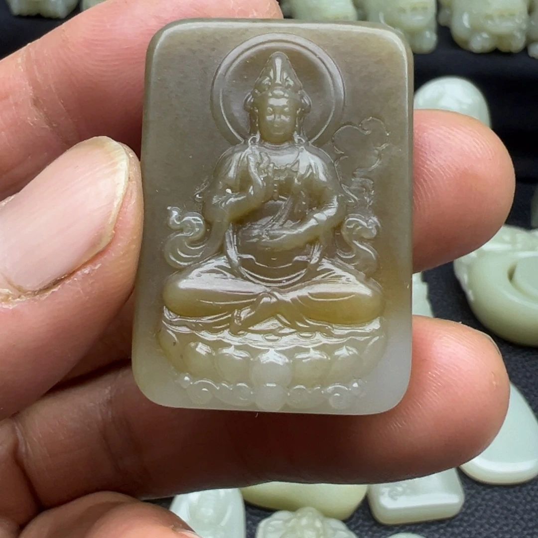 和田玉（糖玉）未镶嵌吊坠(不含链)