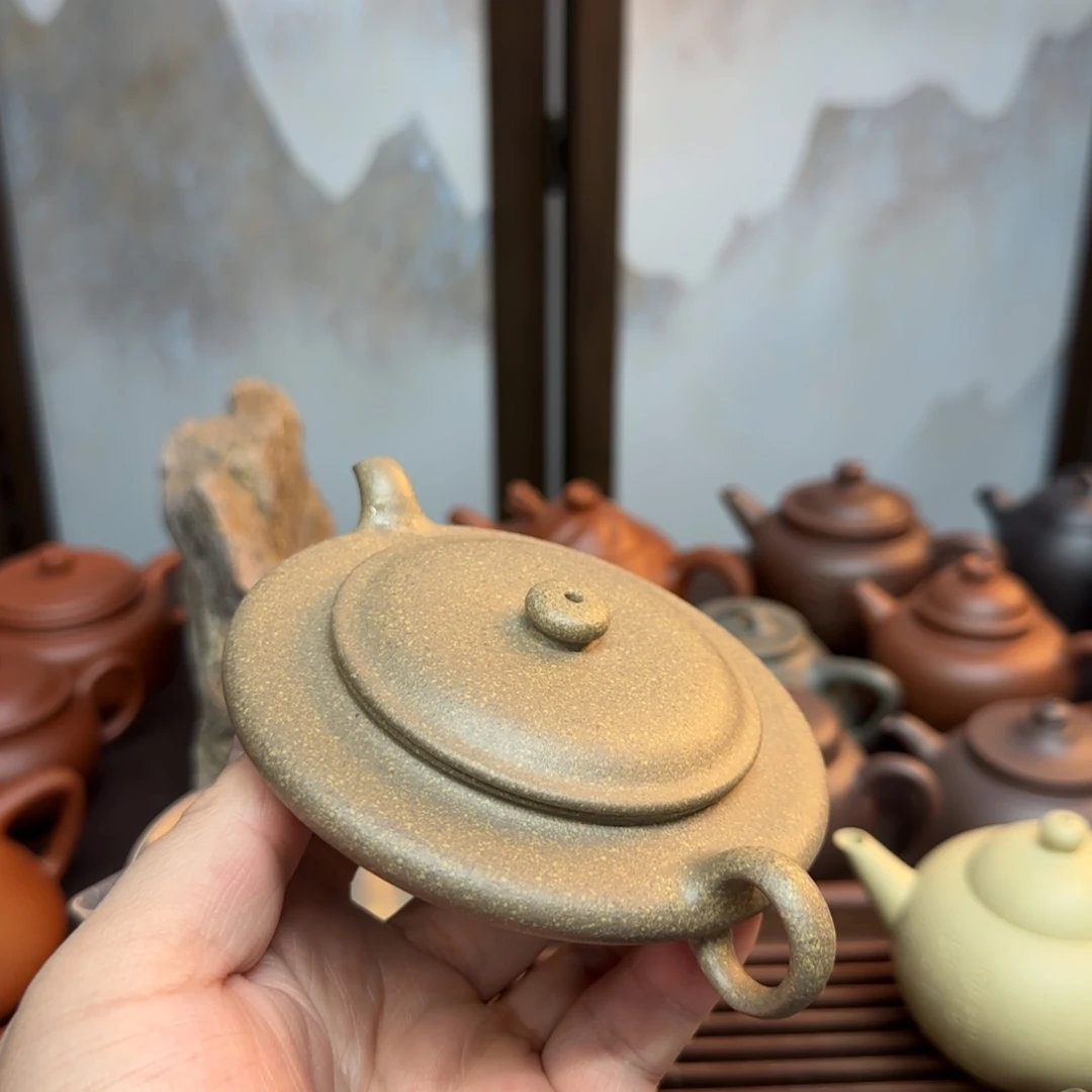 禅***味紫砂茶壶老青段虚扁壶