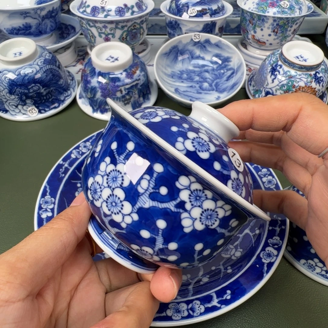 陶瓷景德镇纯手工纯手绘茶具木木13