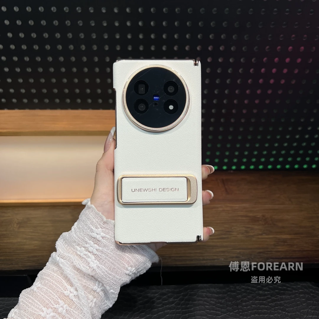适用于双中轴vivoXFold5手机壳新款真皮vivo xfold5保护套折叠屏