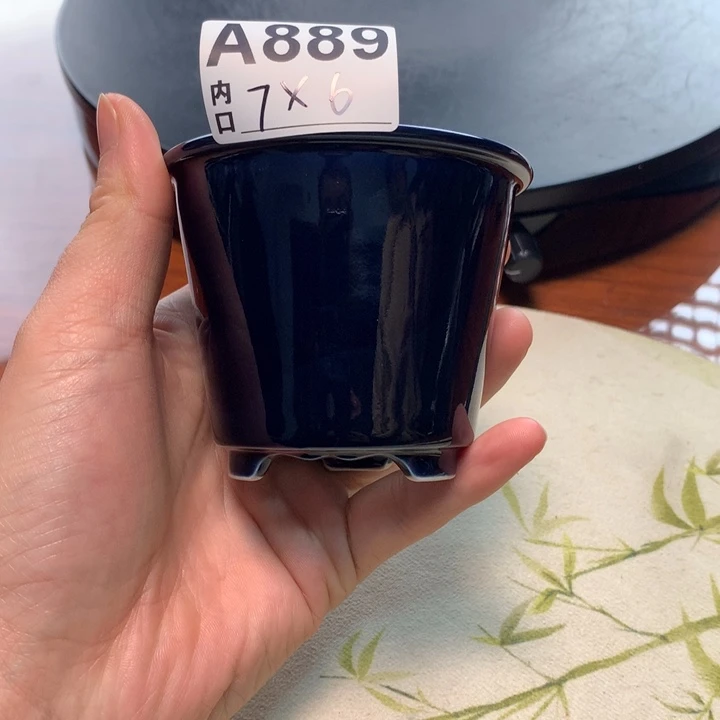 一物一拍祭蓝釉盆