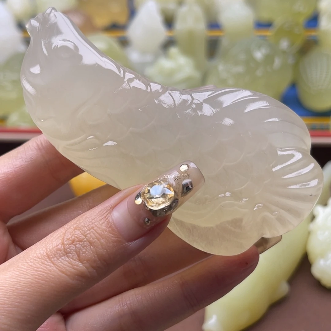 快***菇玉天然桌面摆放摆件