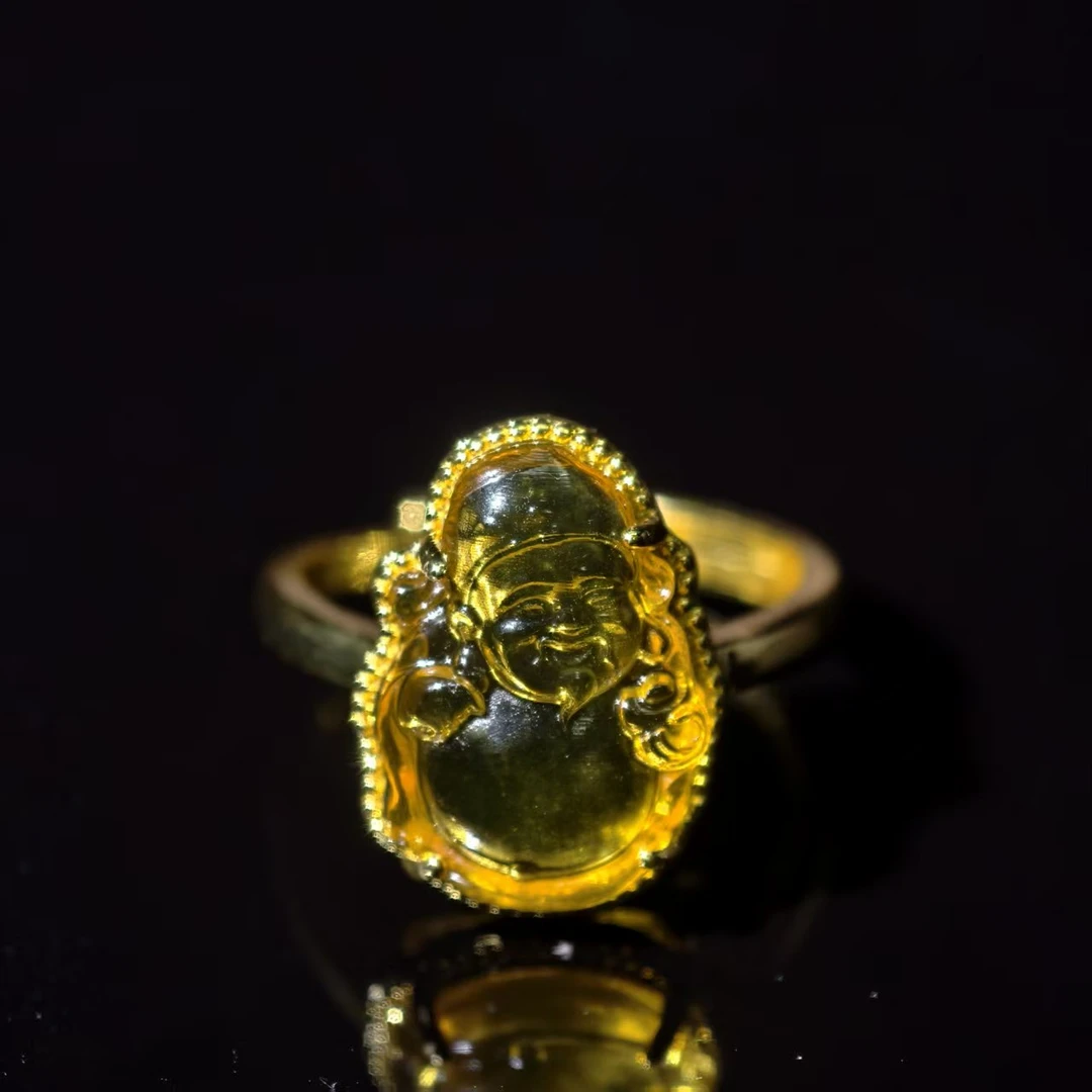 两米/蜜蜡戒指C姥爷ML-JZ0003