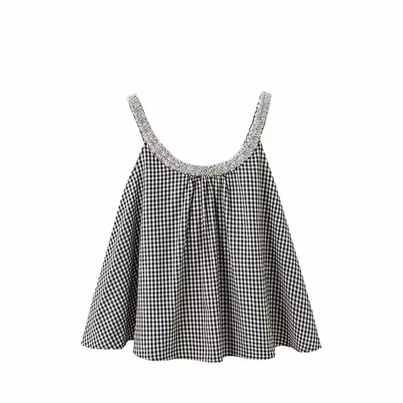 【CENFUN】402*2025春夏米白甜美轻奢高定吊带背心A01016