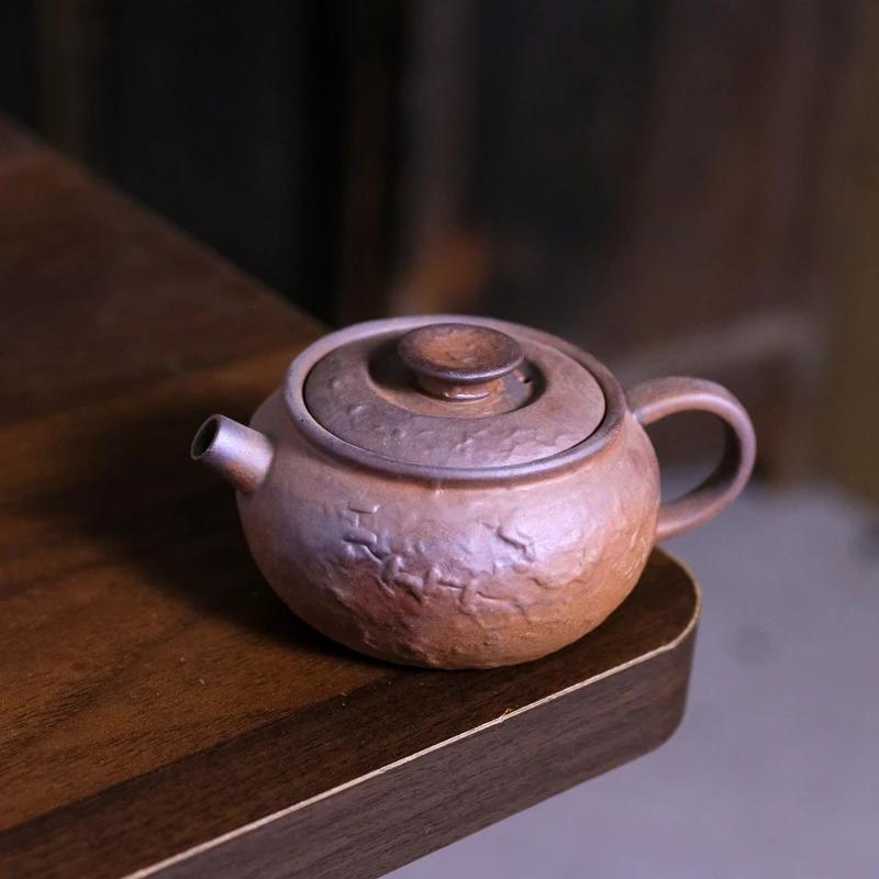 【老岩泥】粗陶弥勒壶.1383.茶壶.BL