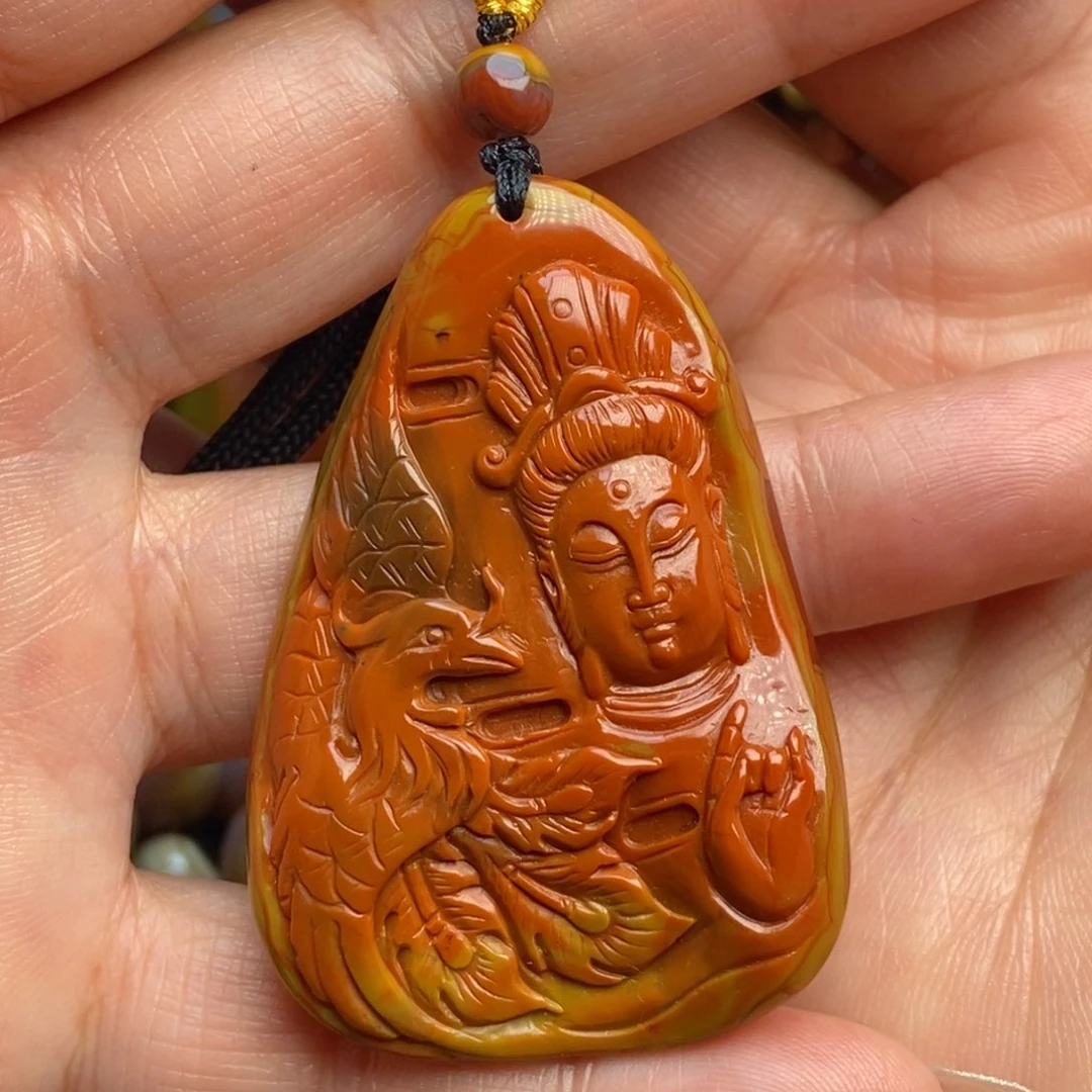 玛瑙/玉髓颈饰未镶嵌战国红