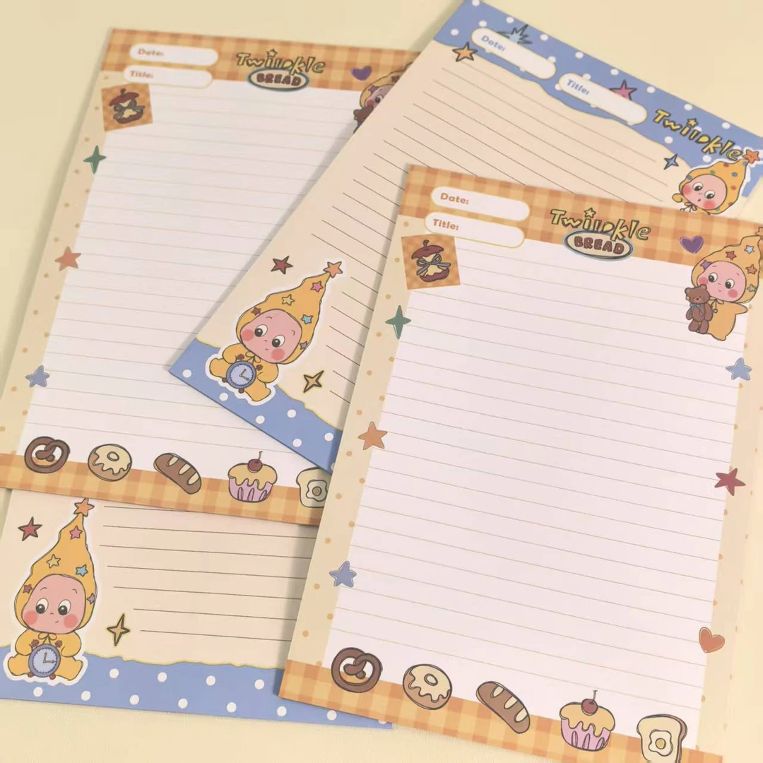 超萌悠悠星星人B5彩色拍纸本创意可爱高颜值学生手账信纸笔记本