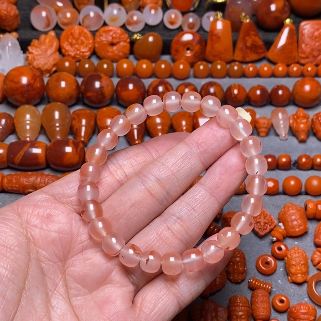 南红玛瑙未镶嵌手链