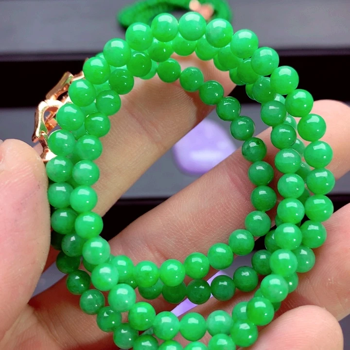 翡翠未镶嵌毛衣链