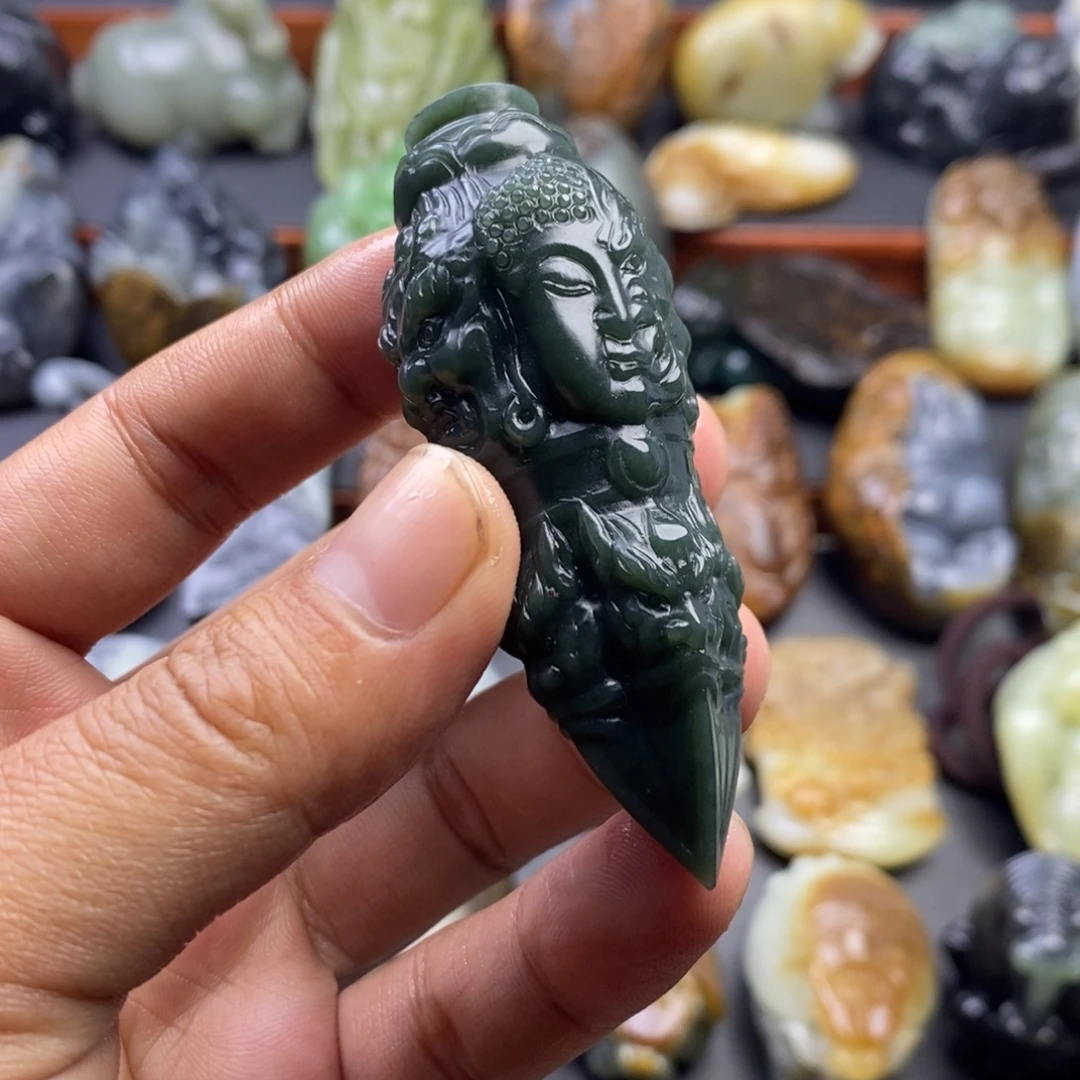 和田玉未镶嵌挂件