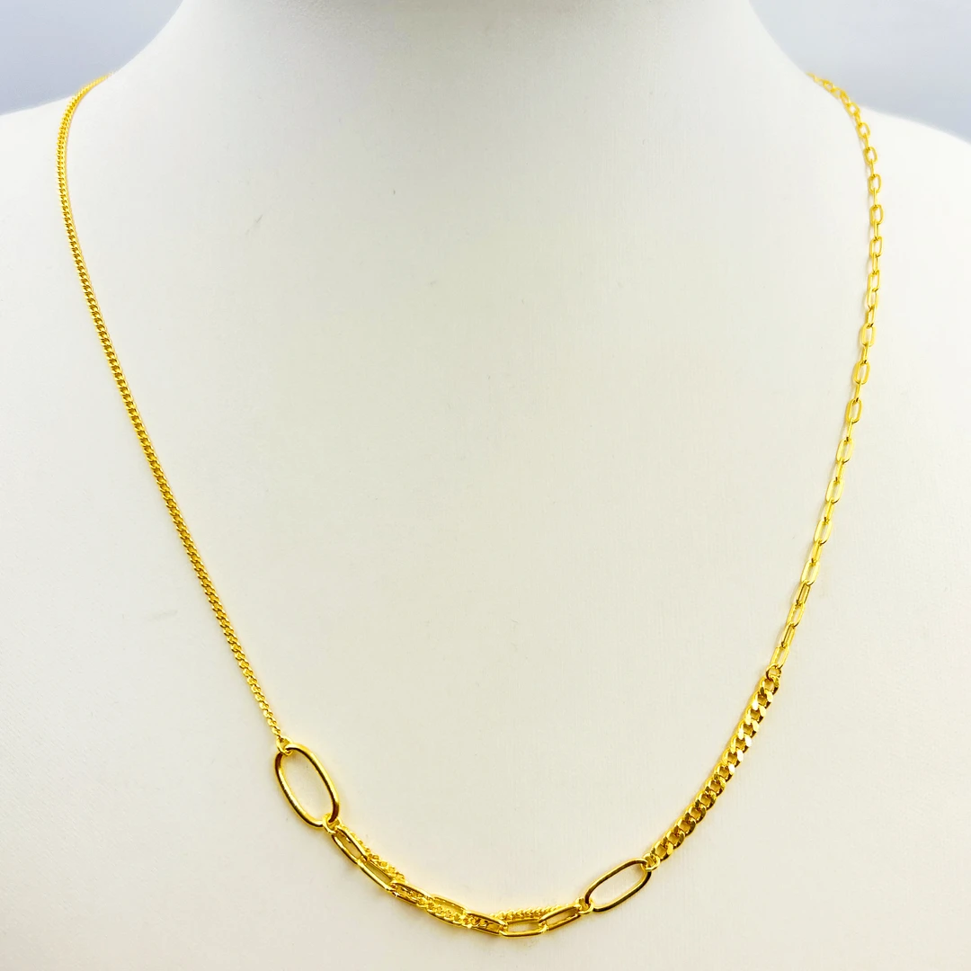 足金999 凯奢AB项链 素链 5G工艺黄金首饰 A3