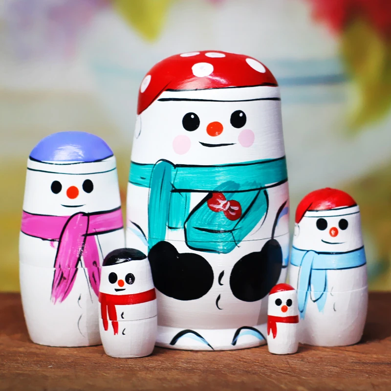 教师节实用礼物办公减压摆件套娃5层玩具创意生日礼物女孩礼物