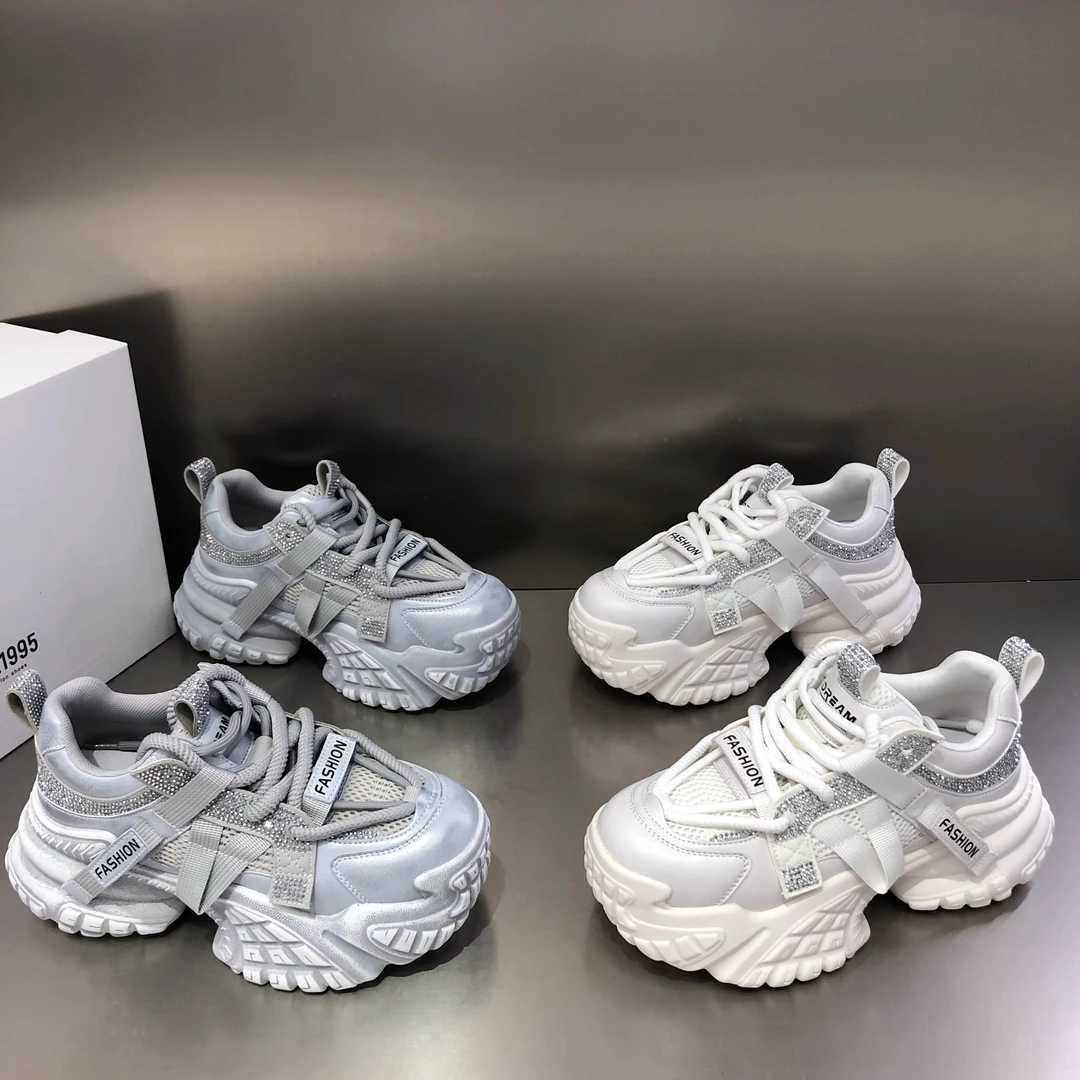 【五】欧洲站厚底老爹鞋女2025春季新款小个子增高复古拼色休闲鞋潮