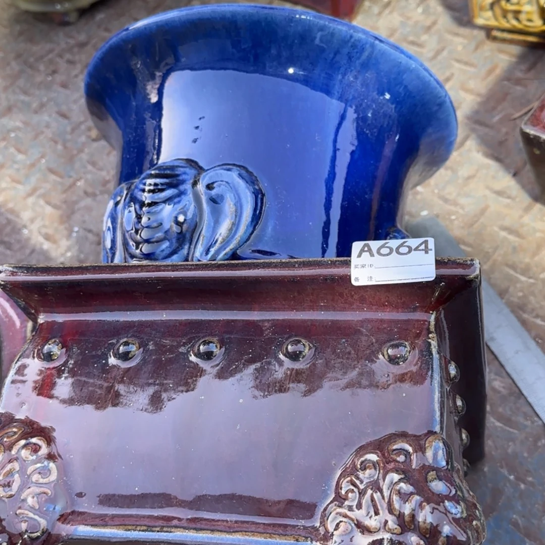 春***光花盆紫砂664瑕疵品，