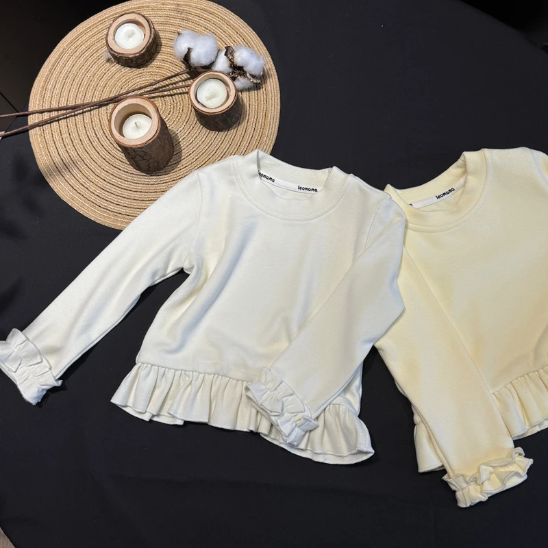 【初甜兮】女童打底衫t恤2025新款春夏秋冬季宝宝儿童上衣百搭长袖