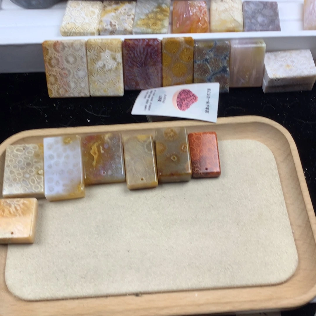 玉***辰硅化珊瑚（珊瑚玉）未镶嵌笔搁