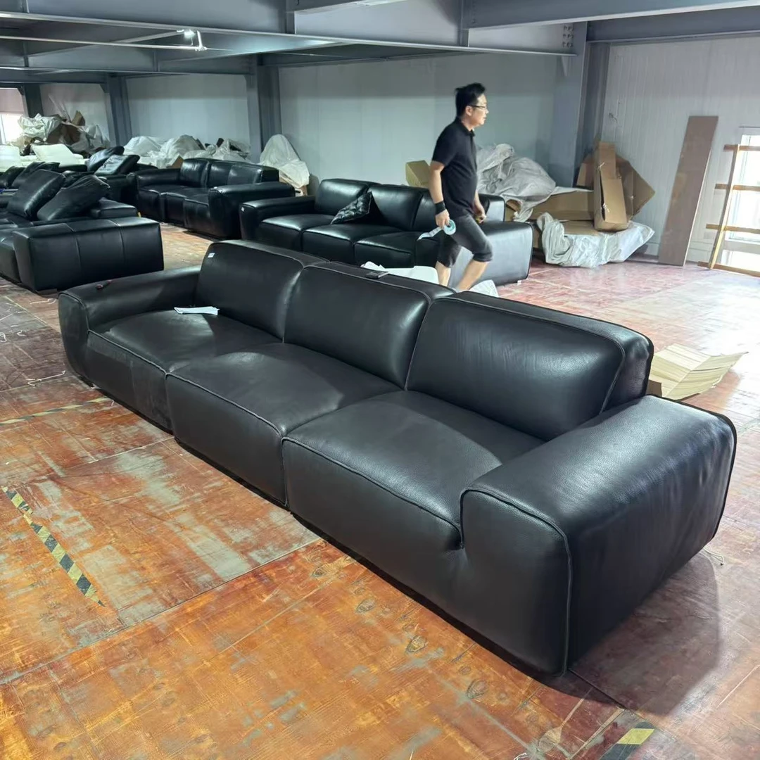 K158#356*110CM大黑牛全真皮皮沙发【不包安装】库存尾货（铁3）