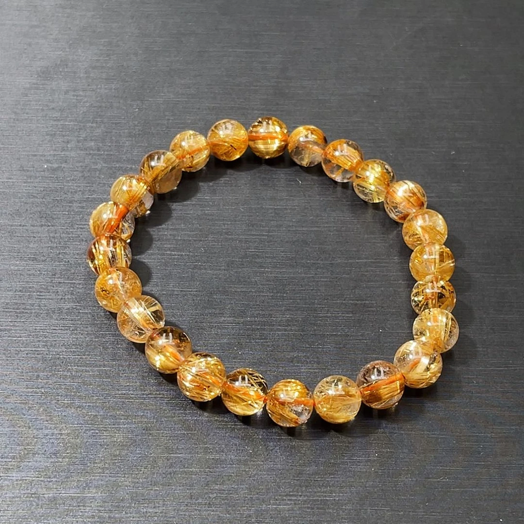 乔***希未镶嵌手串发晶钛晶