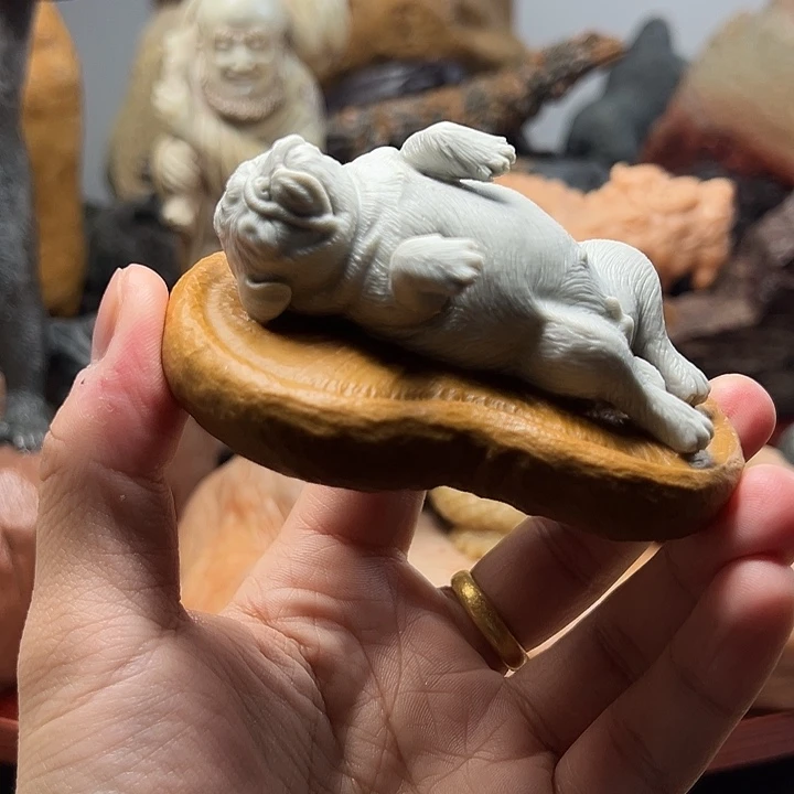 东北石松花石摆件