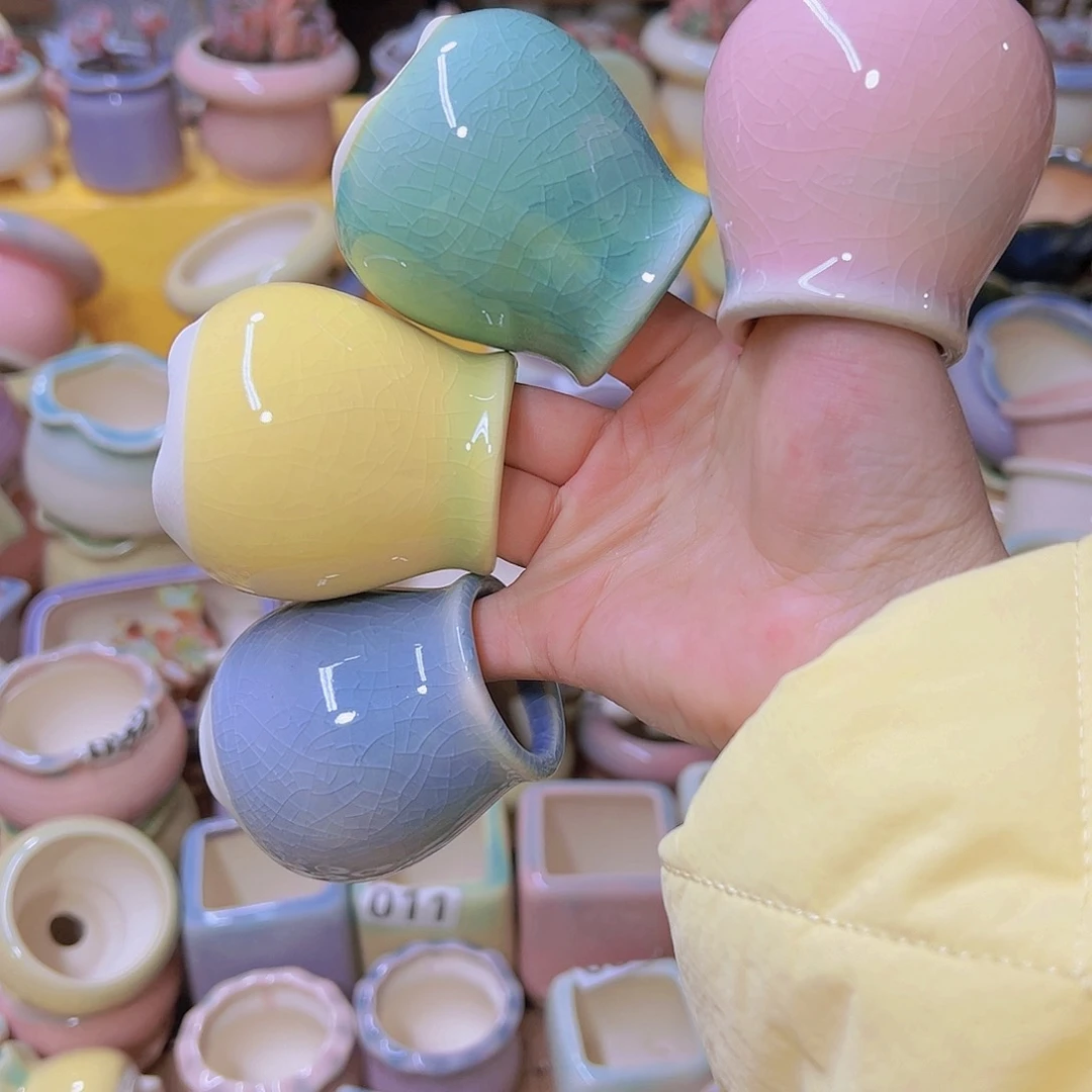 红陶陶瓷花盆满12包邮