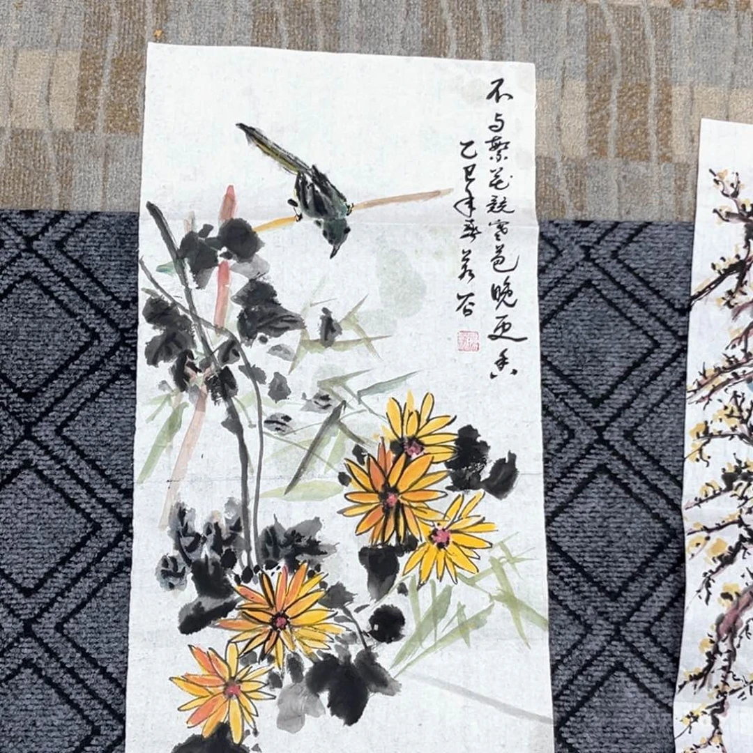 国画王胜利老师四尺四开花鸟作品赵1