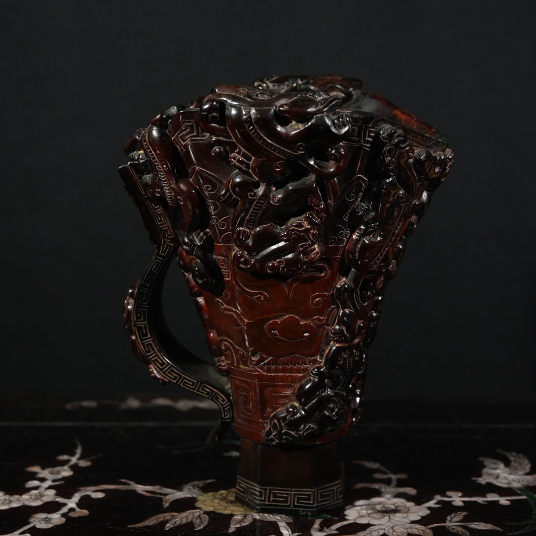 2.16香港王老板-牛角摆件a1846