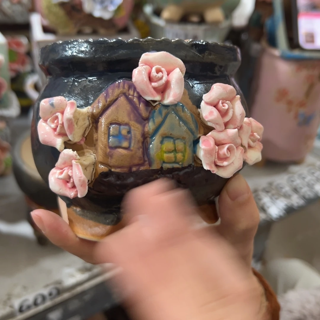 满20米秒退拉黑多肉花盆