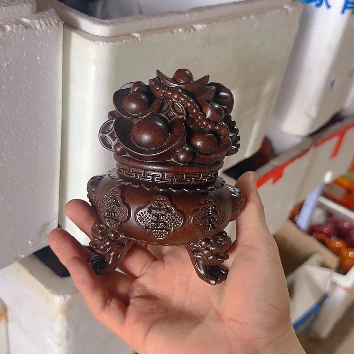 木黑檀木15聚宝盆一个