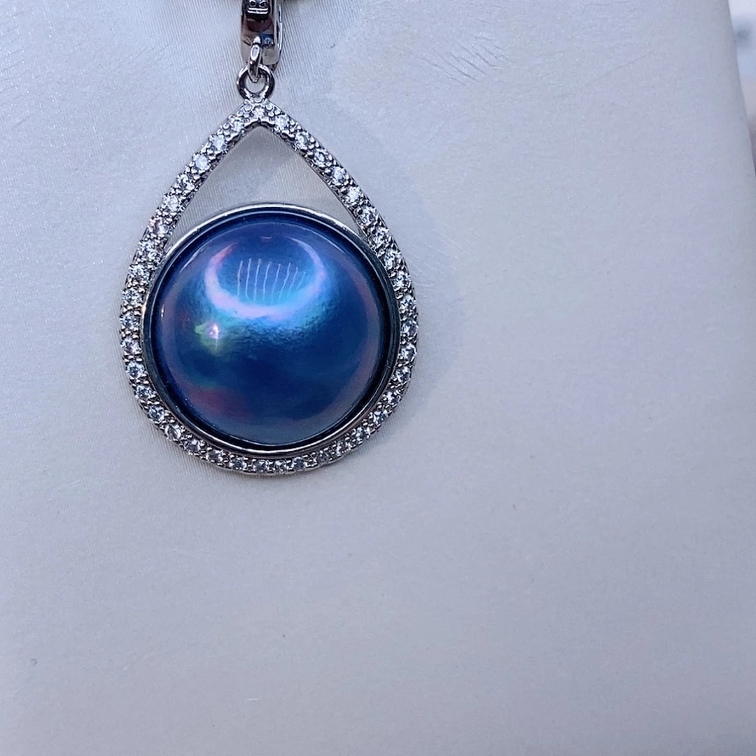 颈饰银S925镶嵌淡水珍珠