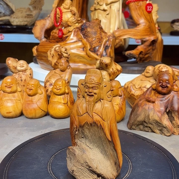 柏木太行崖柏财神爷
