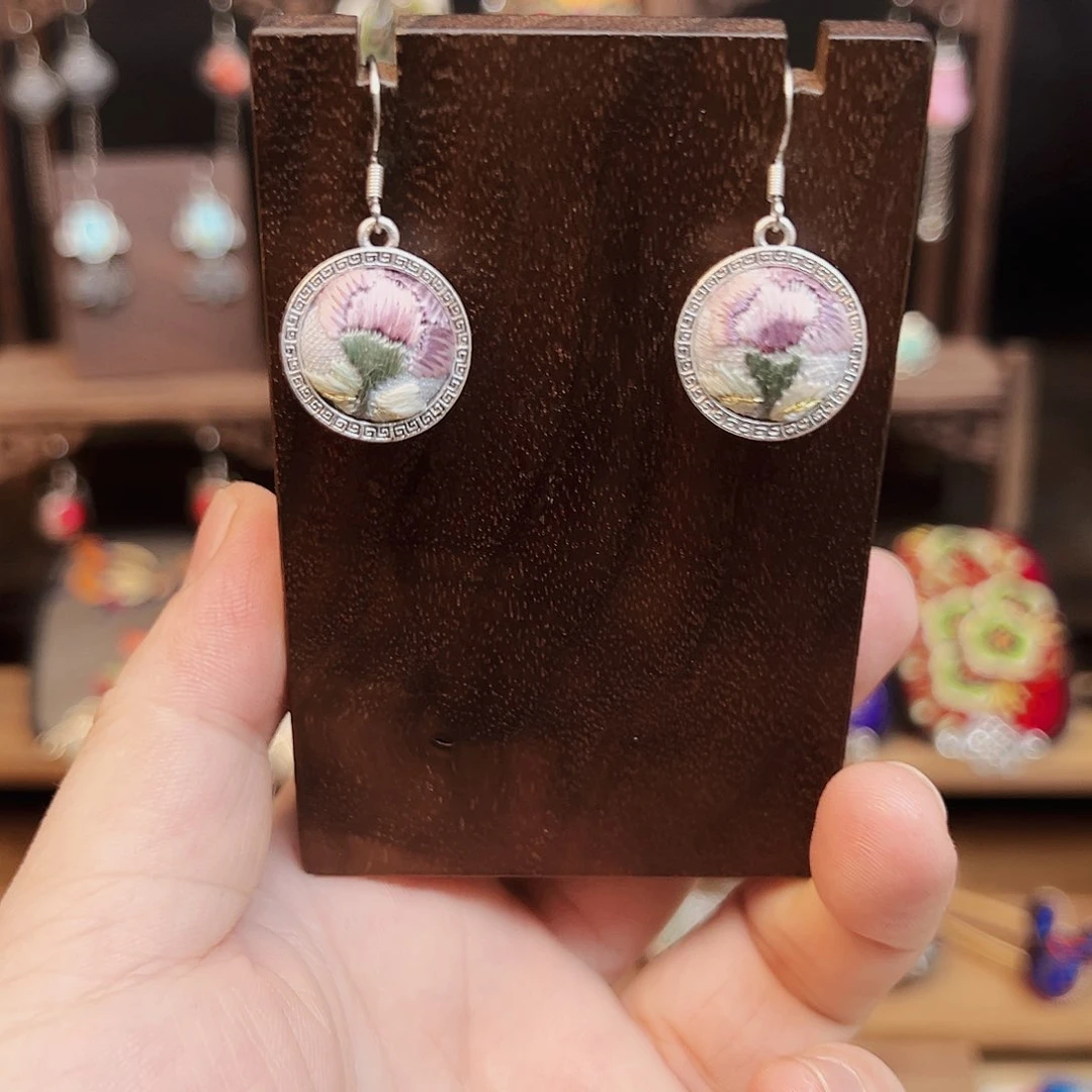 黄铜925银布艺手工刺绣