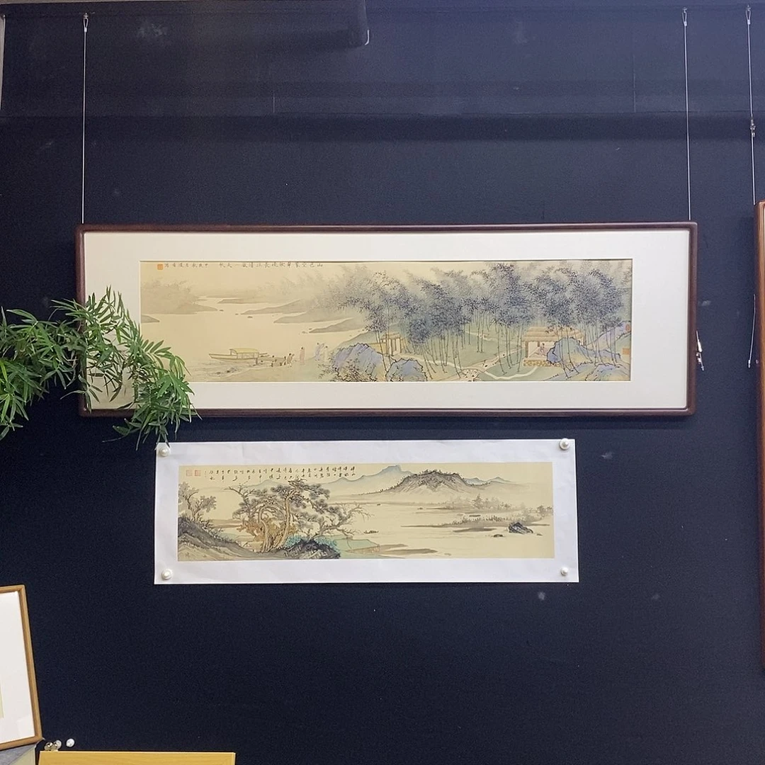 国画净*手绘国画，人物山水精品，带框，李道省