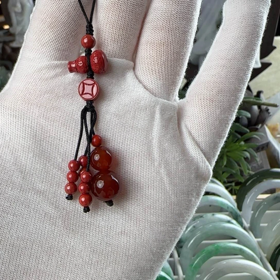 未镶嵌挂件翡翠手机挂