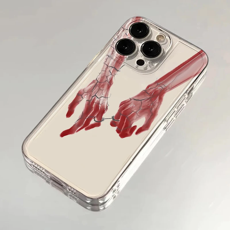 欧克里里双手紧扣适用苹果16promax手机壳华为P70vivo小米15oppo