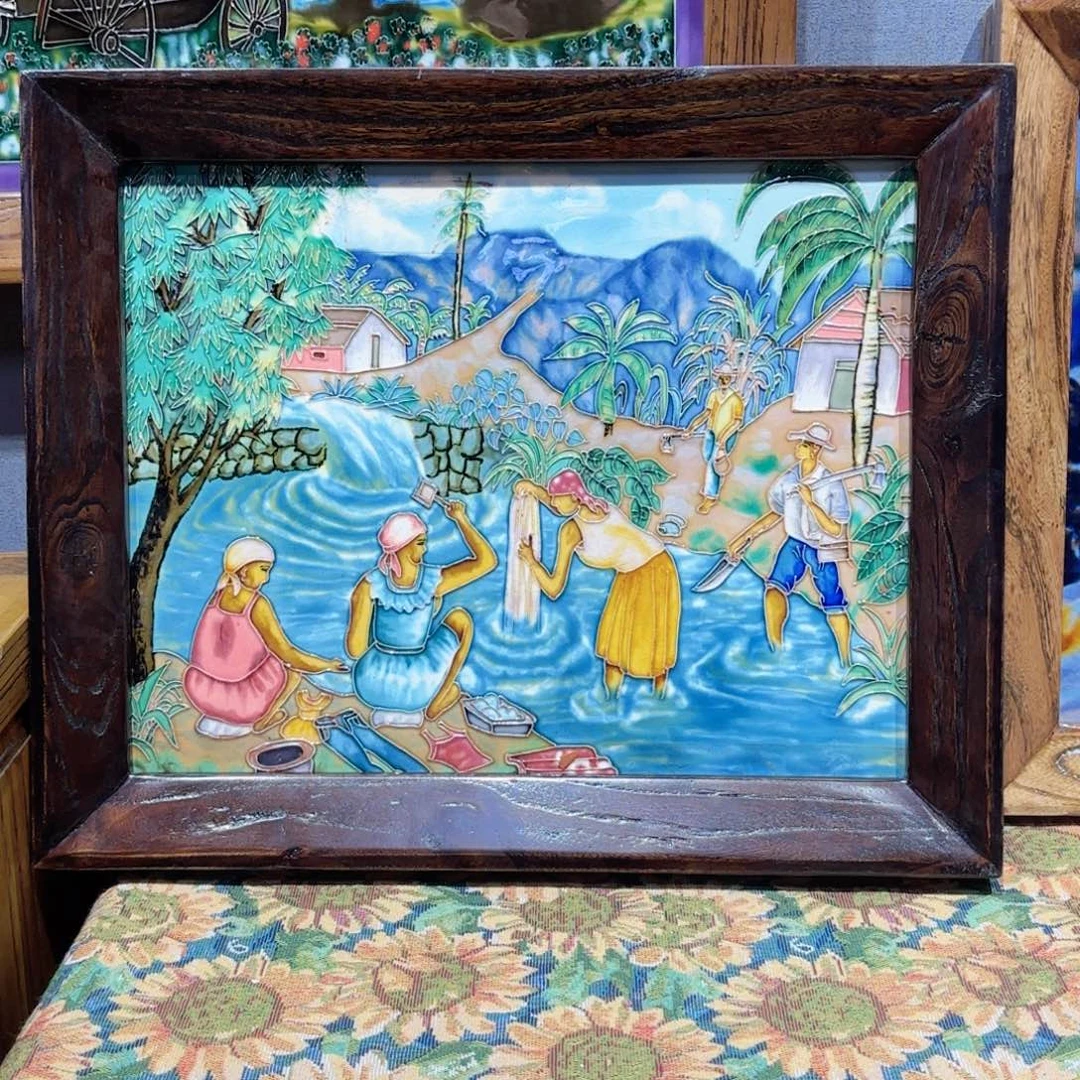 瓷片35.42老榆木框微瑕福利