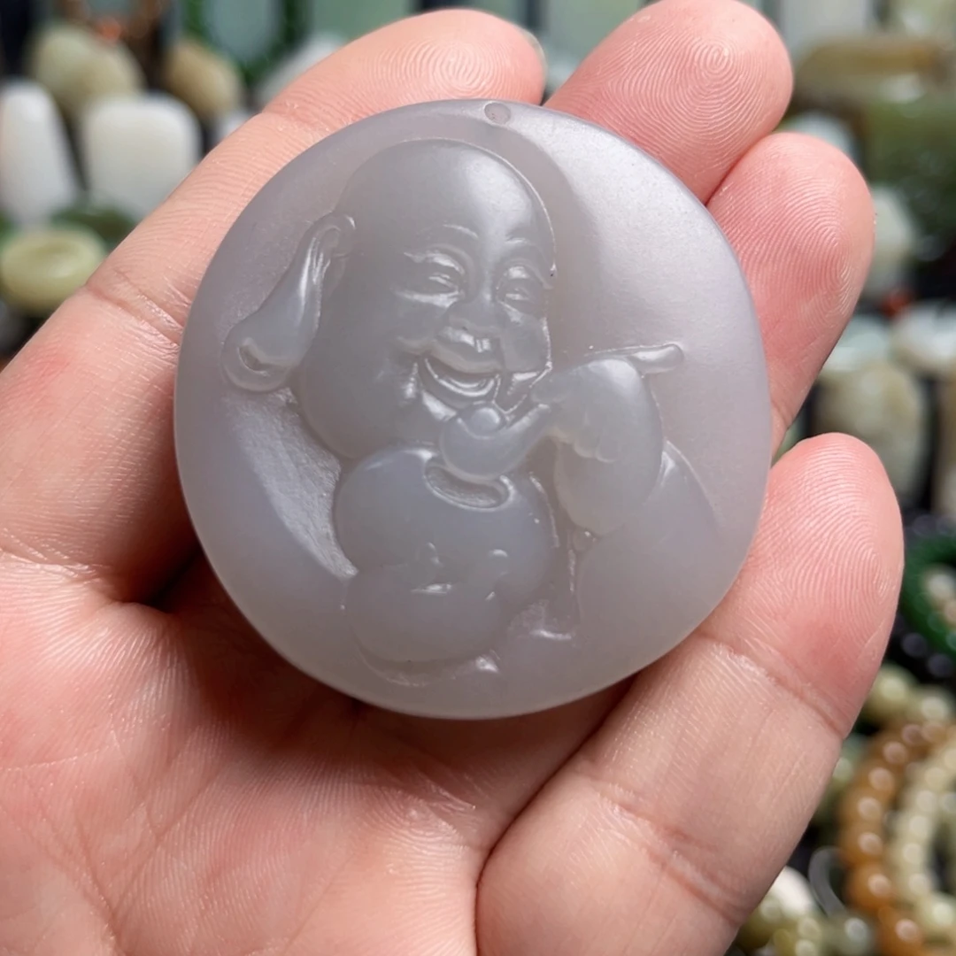 和田玉未镶嵌吊坠(不含链)